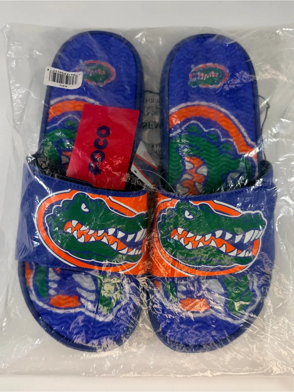 NWT Foco Florida Gators Colorblock Big Logo Gel Slide Size M/9-10 Men's